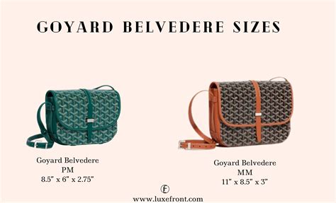 goyard belvedere inside|Goyard belvedere pm vs mm.